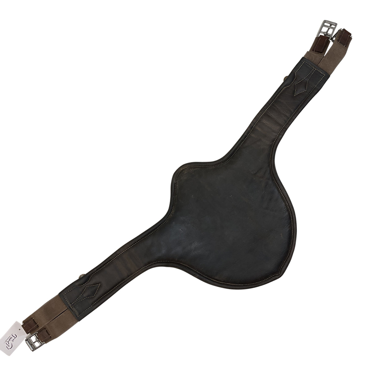 Voltaire Design Long Belly Guard Girth in Brown 