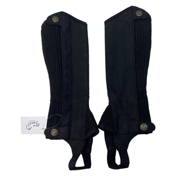 Ovation Ribbed Suede Half Chaps in Black
