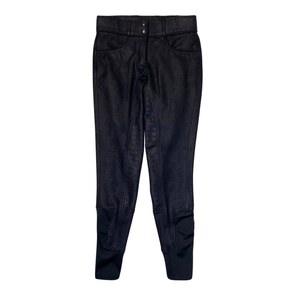 Halter Ego Full Seat Silicone Breeches in Black Snakeskin