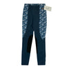 Kerrits Performance Knee Patch Tights in Navy Seat/Blue and white Running Horse