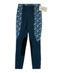 Kerrits Performance Knee Patch Tights in Navy Seat/Blue and white Running Horse