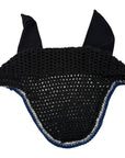 Crochet Fly Bonnet in Black/Blue