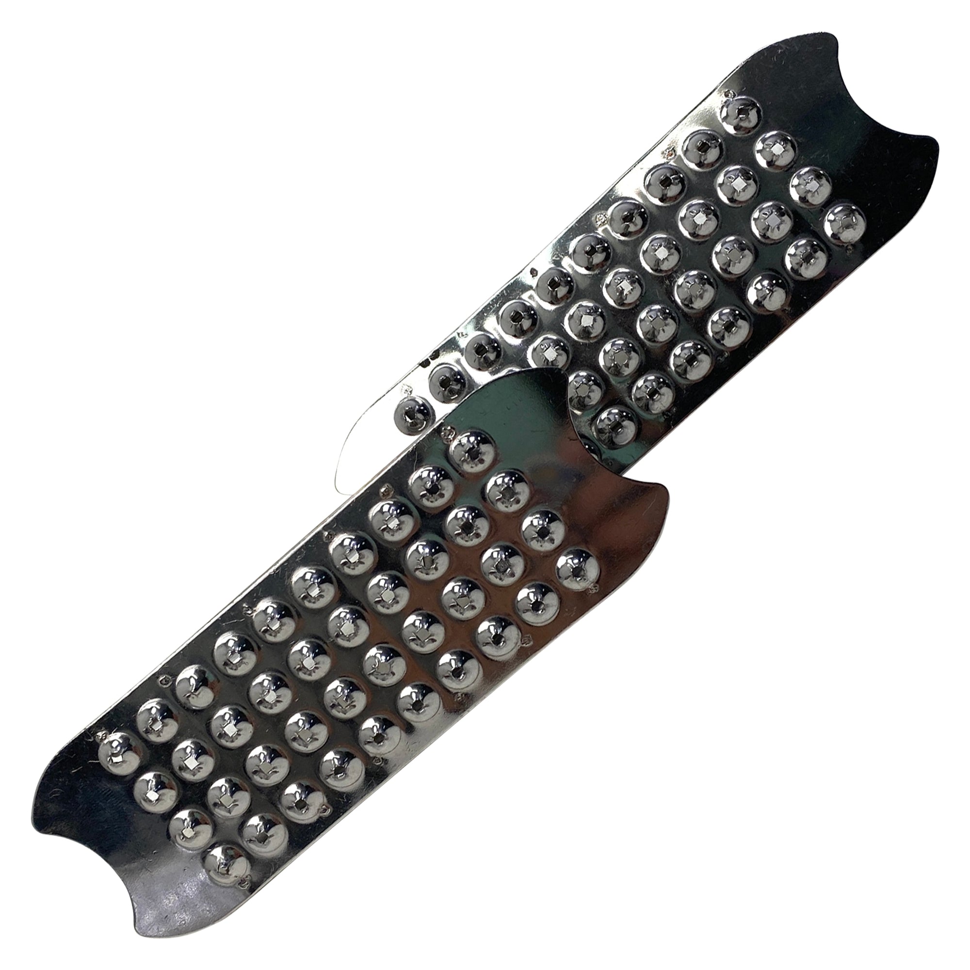 Centaur Grated Stirrup Pads in Stainless Steel - 4.5"