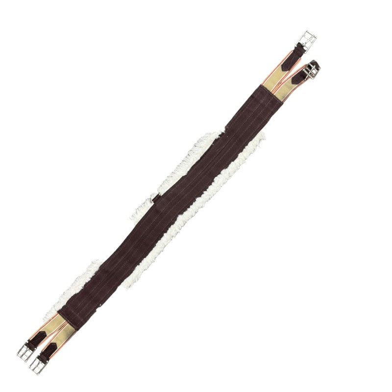 Elastic Sheepskin Girth in Brown
