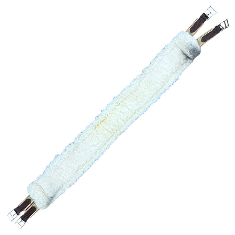 Elastic Sheepskin Girth in Brown