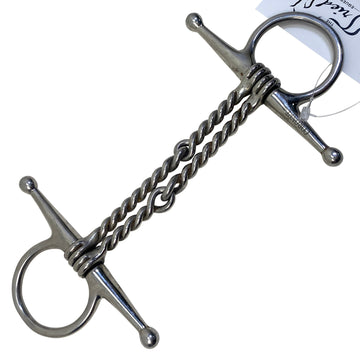 Coronet Double Twisted Wire Full Cheek Snaffle Bit in Stainless Steel