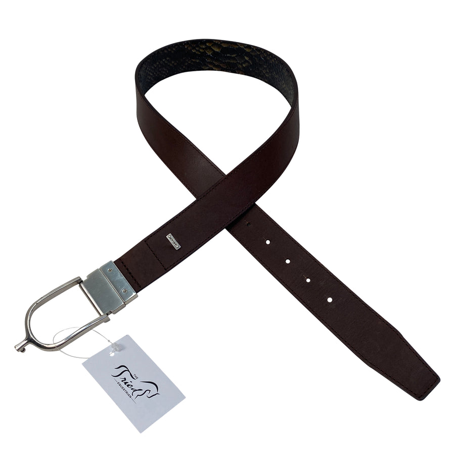 Ariat Reversible Spur Belt in Brown/Snakeskin