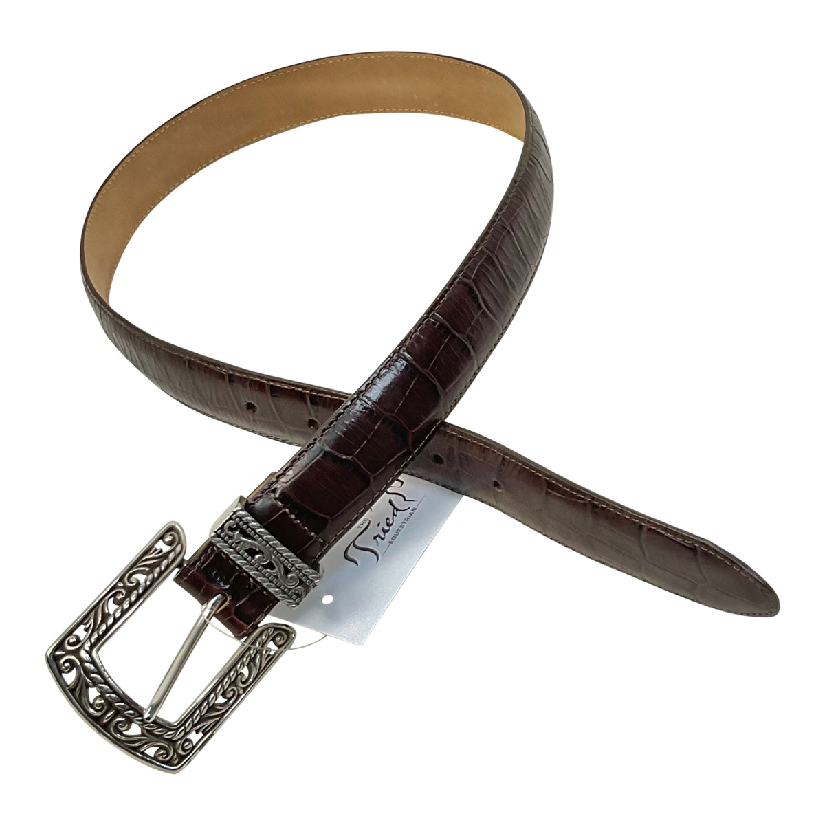 Brighton Belt in Brown Croc