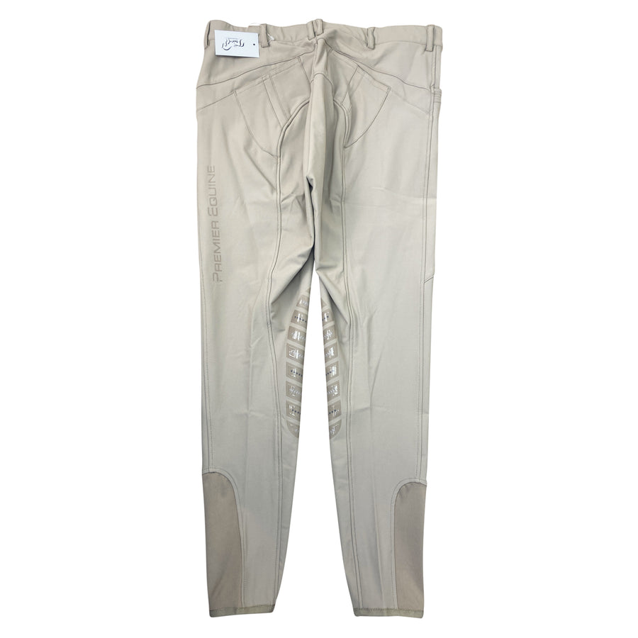 Back of Premier Equine 'Davina' Knee Grip Breeches in Beige