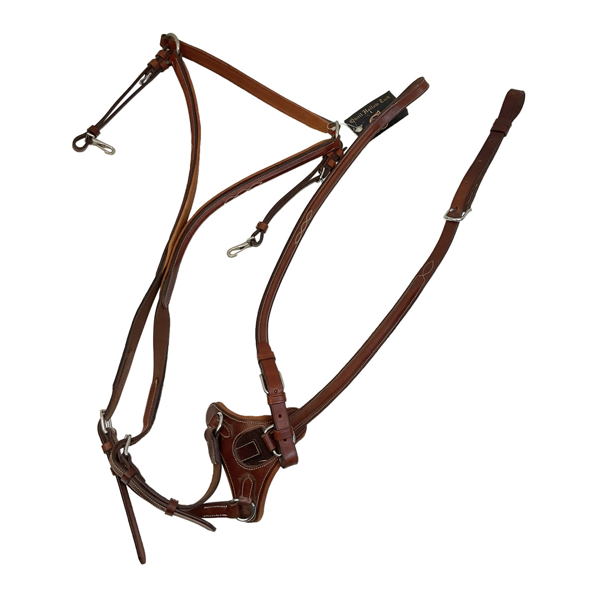 PJ Fancy Raised Breastplate with Running Attachment in Oakbark