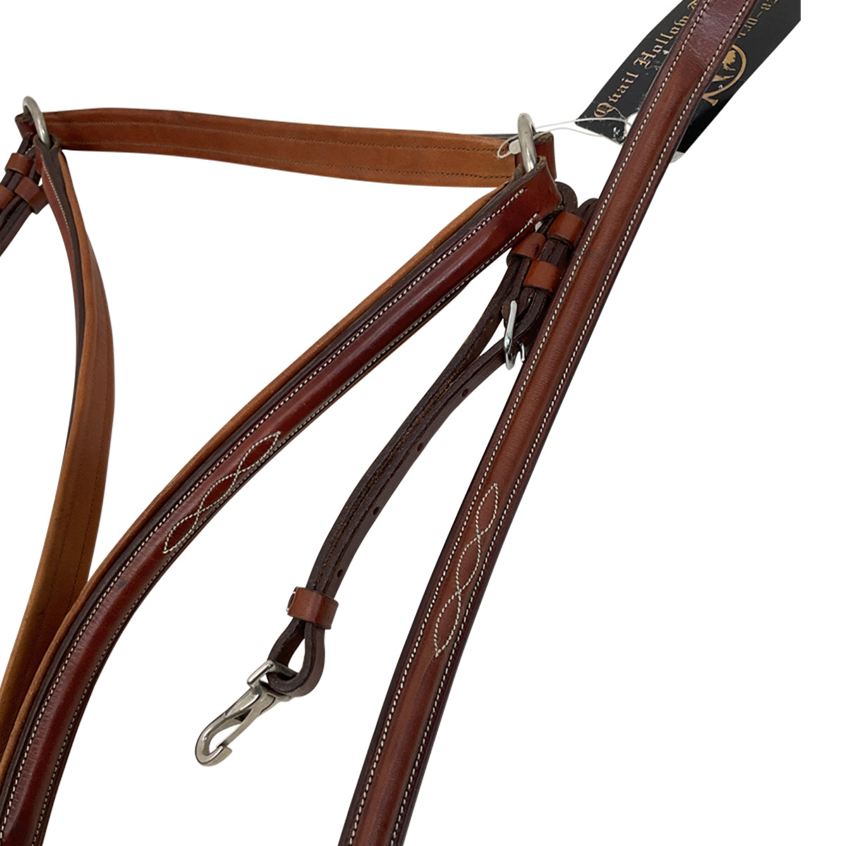 PJ Fancy Raised Breastplate with Running Attachment in Oakbark