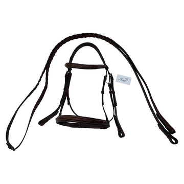 Harwich Fancy Raised Hunter Bridle in Walnut