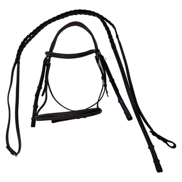 Plymouth by Smartpak Fancy Padded Hunter Bridle  in Brown