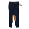 Kerrits Stretch Denim Knee Patch Breeches in Dark Denim - Children's XL