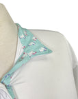 Dover Saddlery 'CoolBlast' Show Shirt Long Sleeve in White/Unicorn Collar - Children's Large