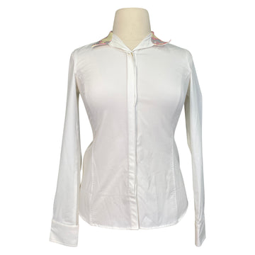 Noble Outfitters 'Madison' Show Shirt in White/Splash Collar