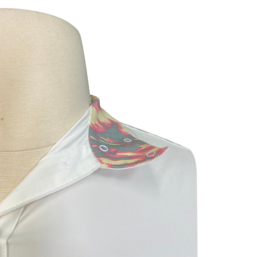 Noble Outfitters 'Madison' Show Shirt in White/Splash Collar
