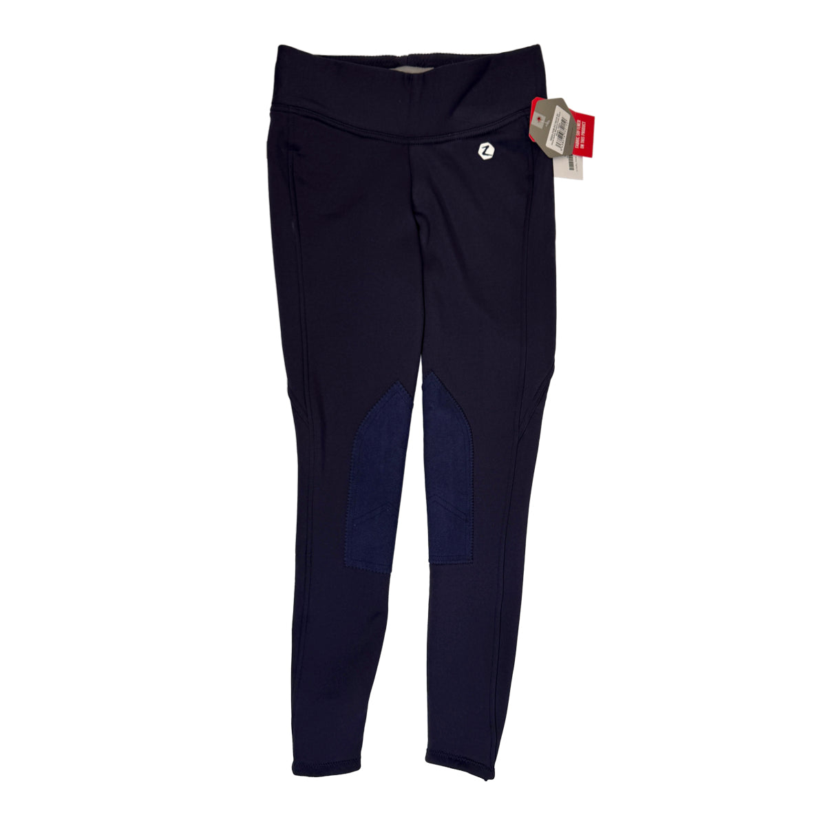 Horze Active Knee Patch Winter Tights in Dark Purple