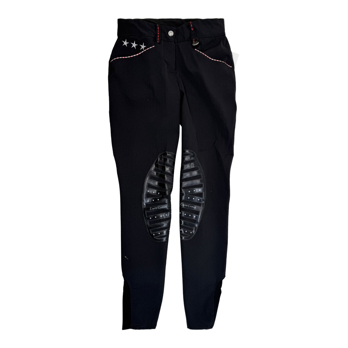Equine Couture Stars &amp; Stripes Breeches in Black