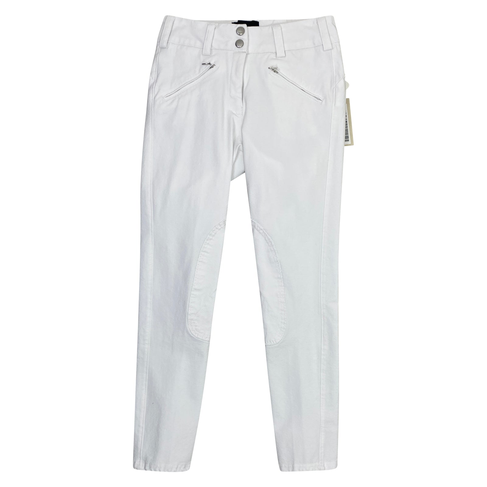 Front of Free x Rein Self Patch Breeches in White
