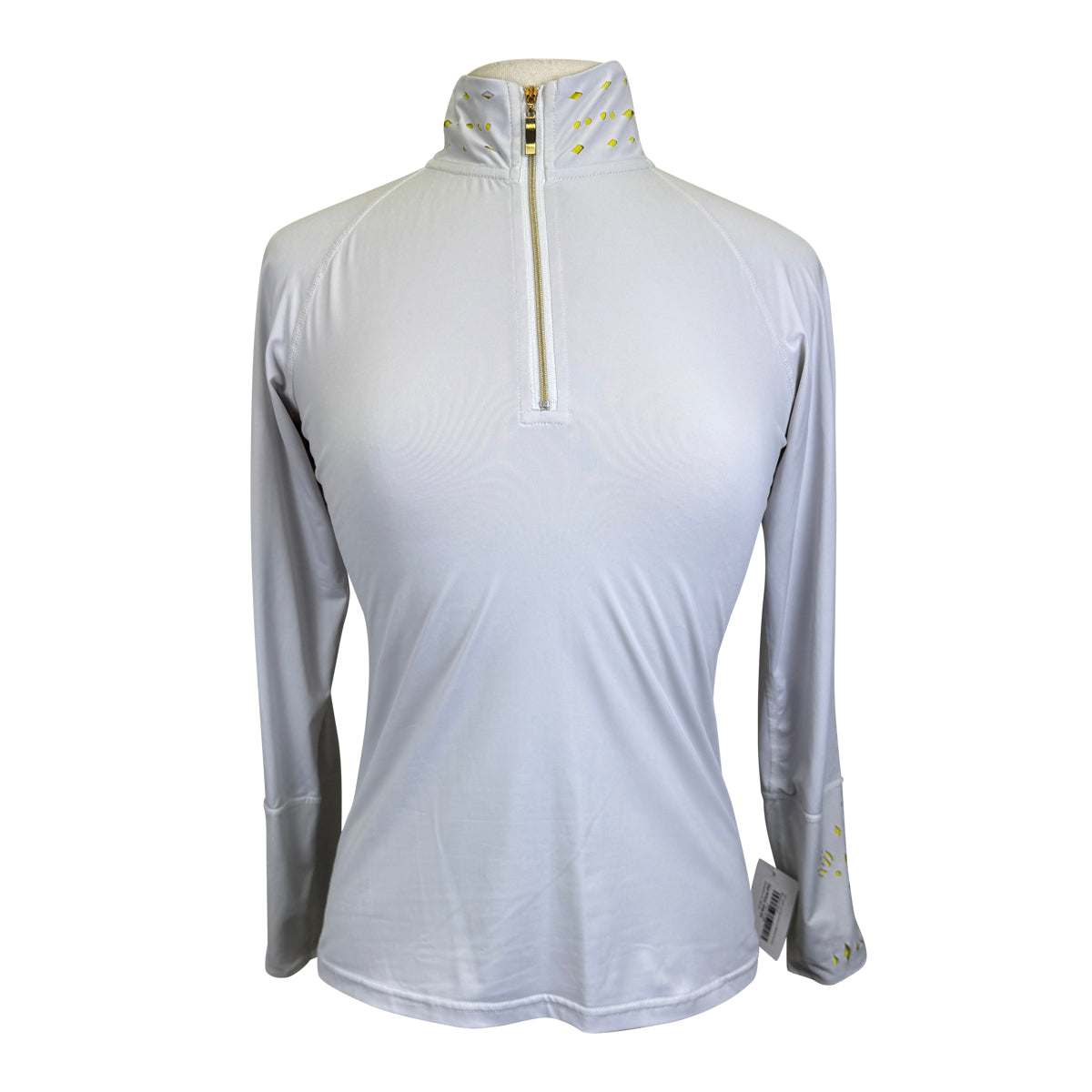 70° Laser Cut Sun Shirt in White/Yellow