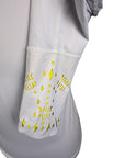 70° Laser Cut Sun Shirt in White/Yellow