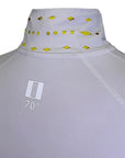 70° Laser Cut Sun Shirt in White/Yellow