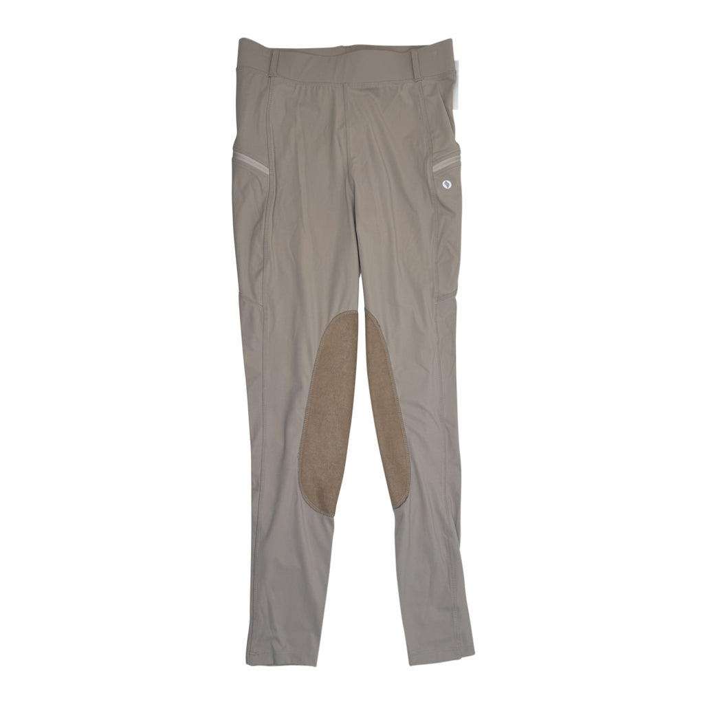 Santiny Knee Patch Schooling Tights in Tan