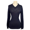Cavalleria Toscana Merino V Neck Sweater in Black - Aprox. Small