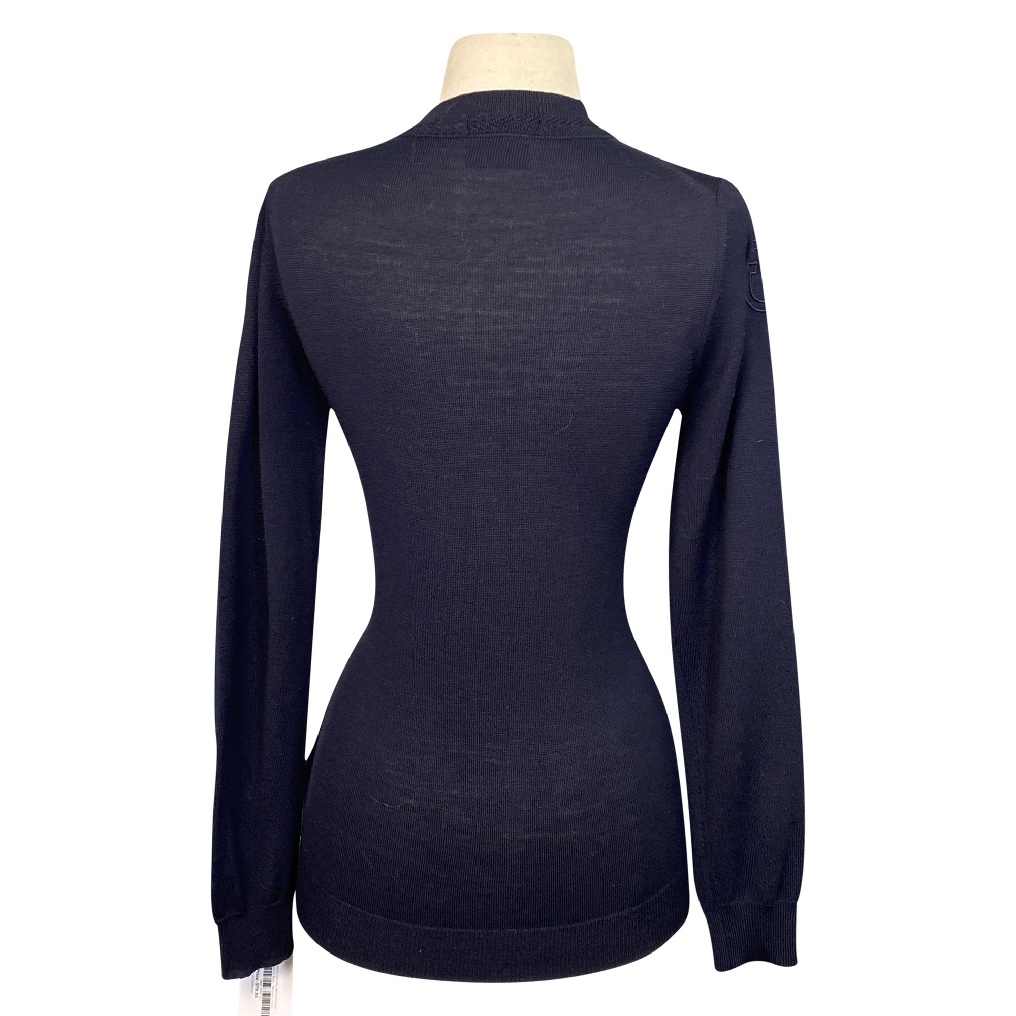 Cavalleria Toscana Merino V Neck Sweater in Black - Aprox. Small