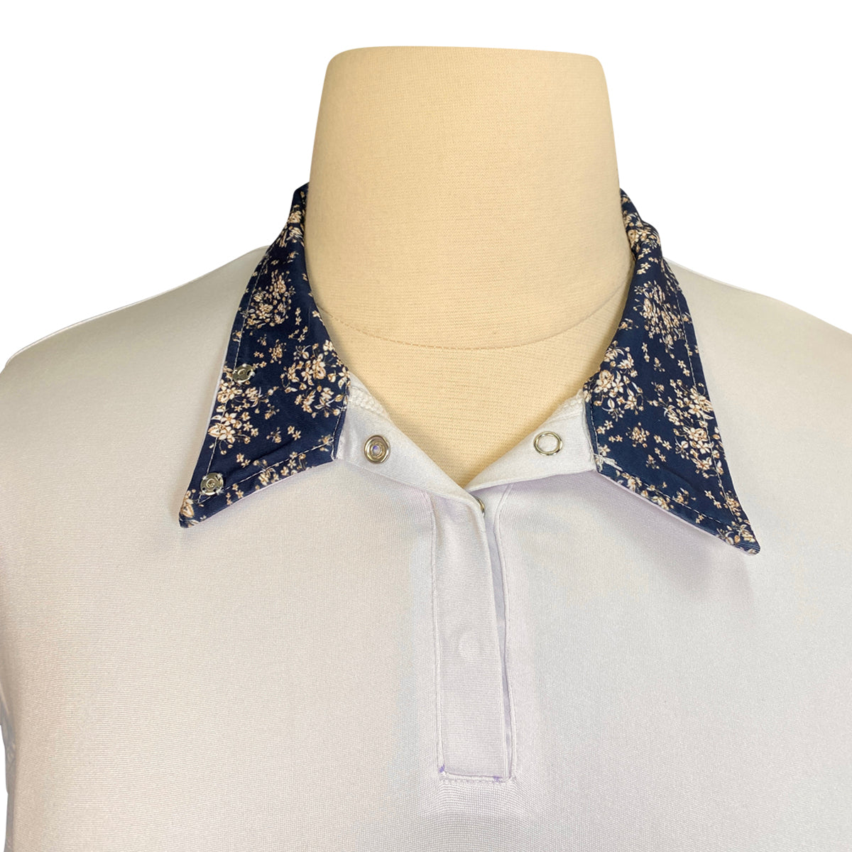 Dublin Short Sleeve Show Shirt in White/Blue Florals