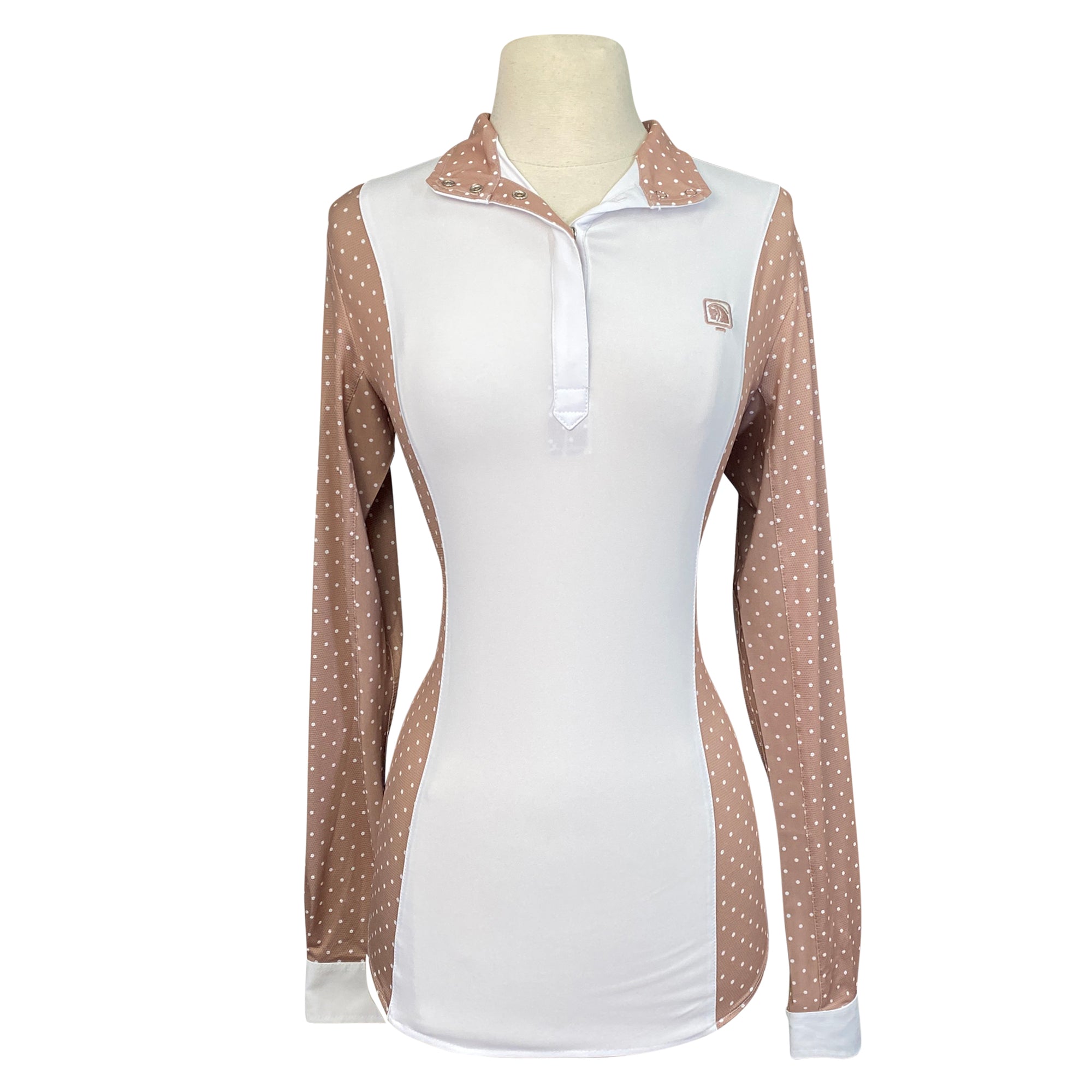 Romfh 'Schuyler' Show Shirt in White/Champagne Dots