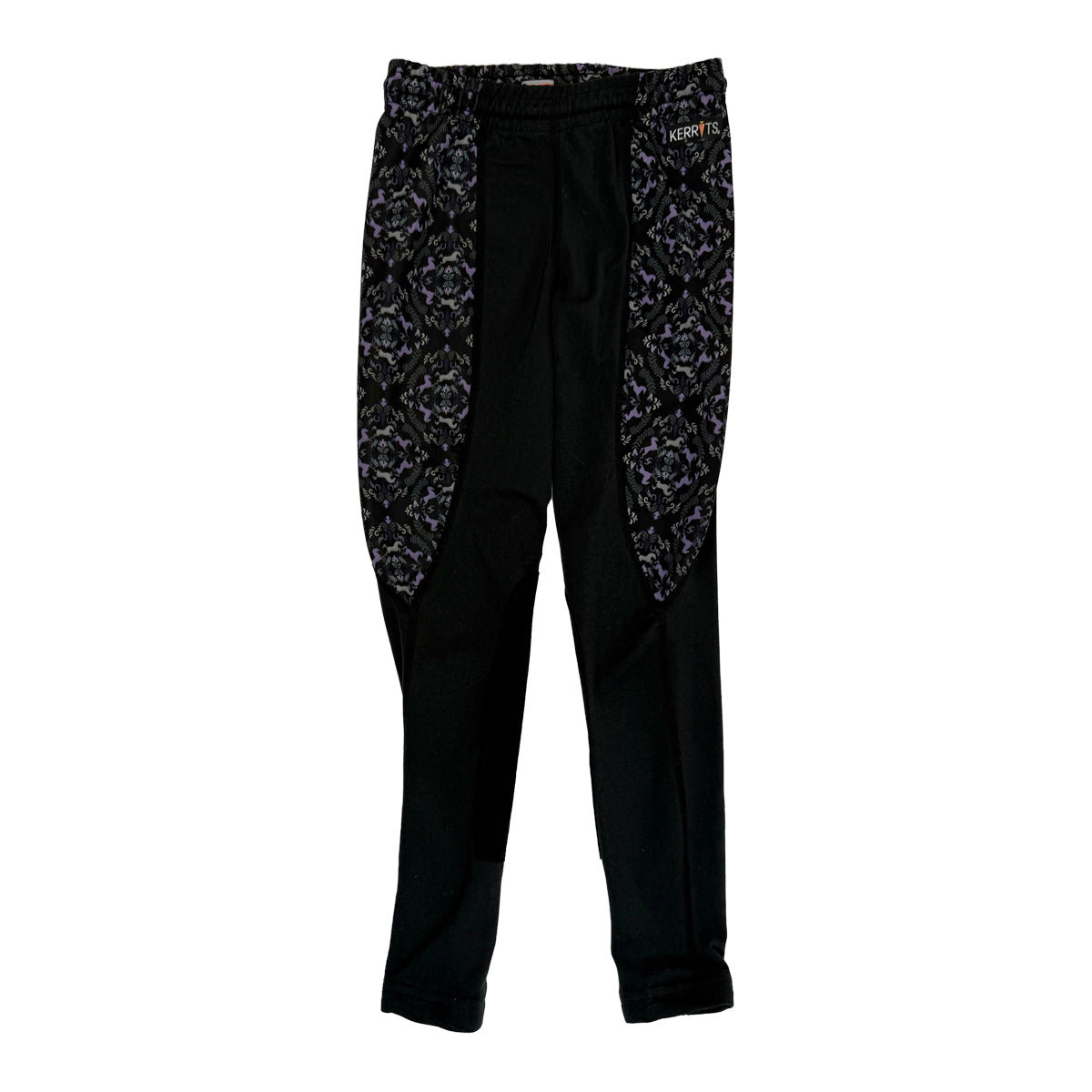 Kerrits 'Performance' Tech Tights in Black/Purple Horse Accents