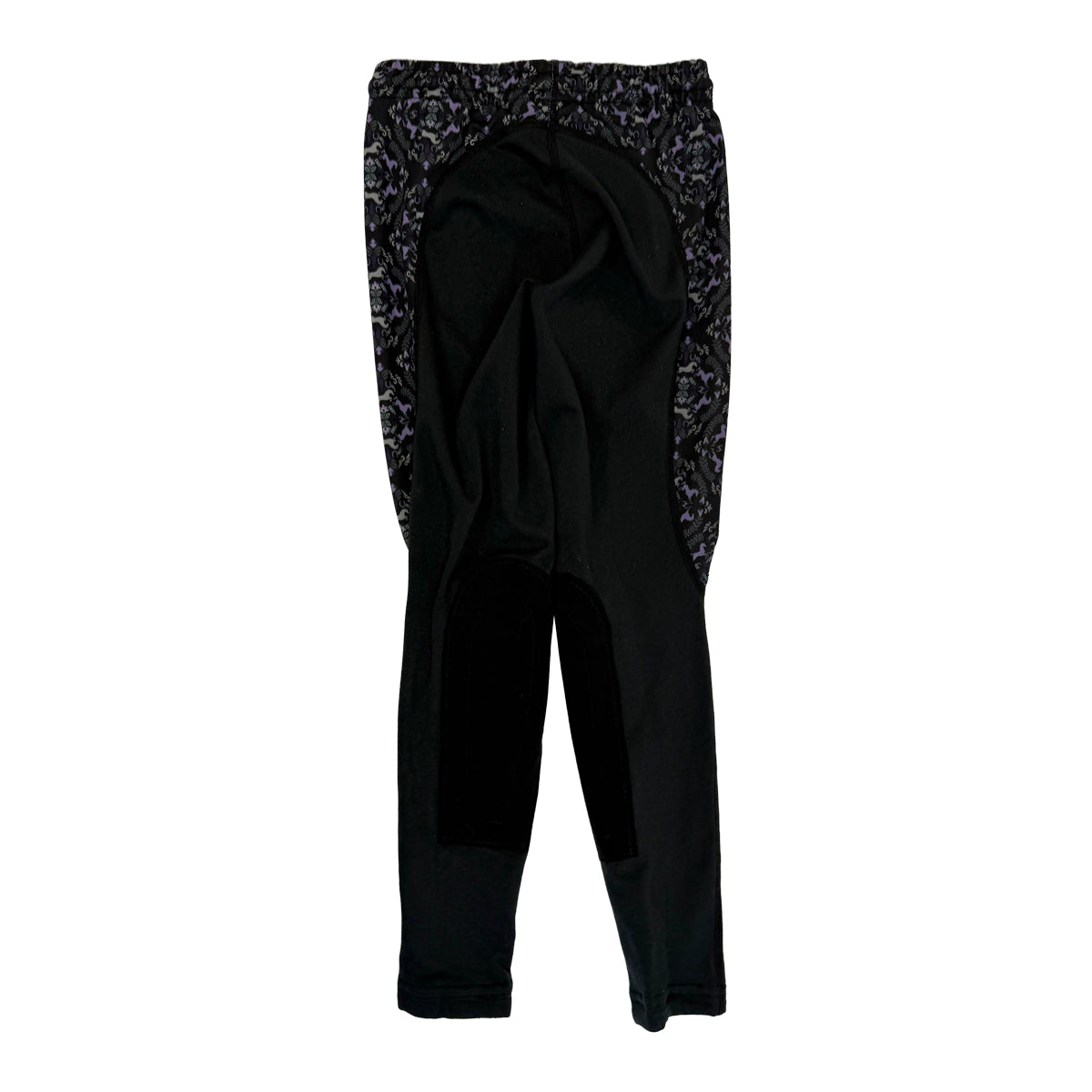 Kerrits 'Performance' Tech Tights in Black/Purple Horse Accents