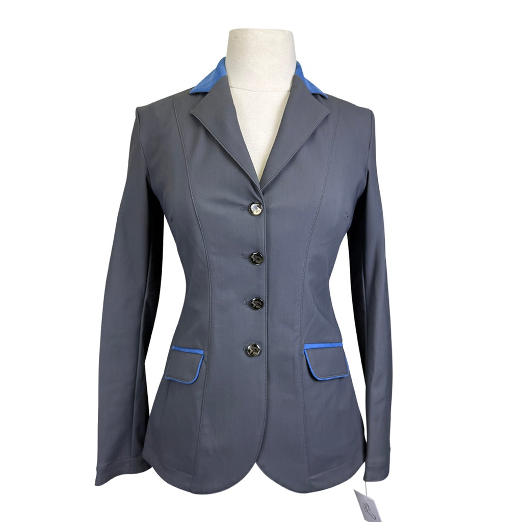 Sarm Hippique 'Arianna' Show Jacket in Grey/Light Blue