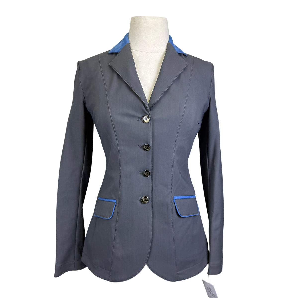 Sarm Hippique 'Arianna' Show Jacket in Grey/Light Blue