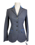 Sarm Hippique 'Arianna' Show Jacket in Grey/Light Blue
