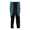 Kerrits Knee Patch Performance Tights in Black/Blue Stripes