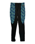 Kerrits Knee Patch Performance Tights in Black/Blue Stripes
