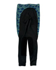 Kerrits Knee Patch Performance Tights in Black/Blue Stripes