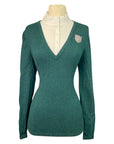 Front of Asmar Equestrian 'Lexington Clinic' Sweater in Emerald - Women's Small