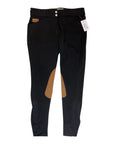 Dover Saddlery 'Dalton' Classic Knee Patch Breeches in Black/Tan