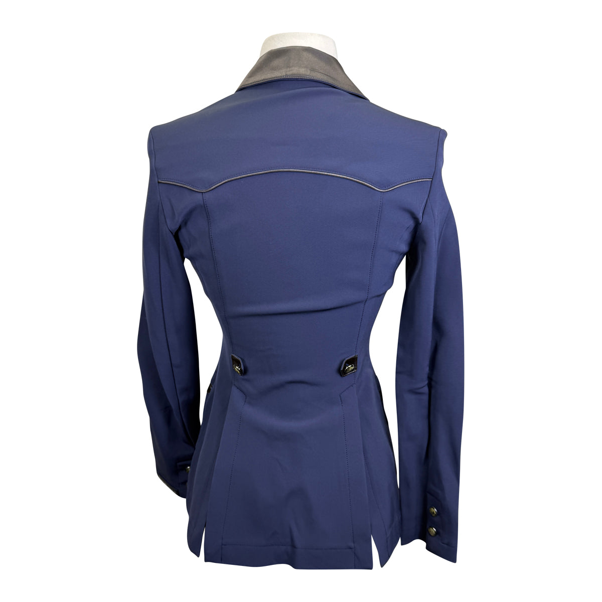 Sarm Hippique 'Azalea' Show Coat w/Satin Trim in Navy