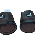 Insode of Masta Leather Look Neoprene Fetlock Boots in Brown