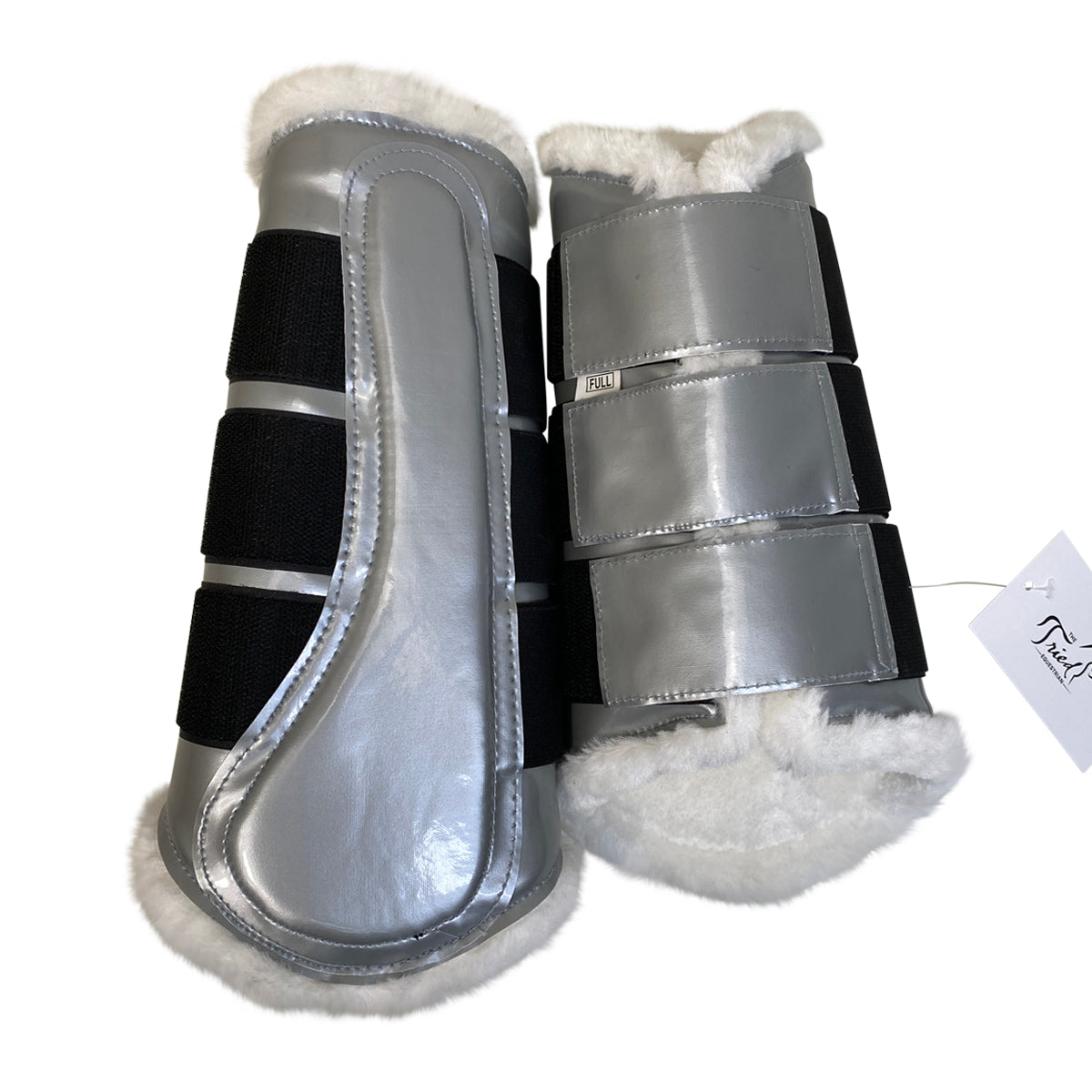 Fleece Brush Boots in Silver