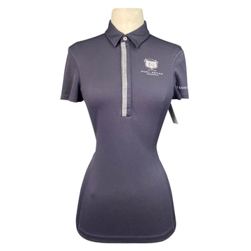 Asmar Equestrian Short Sleeve Polo in Charcoal 
