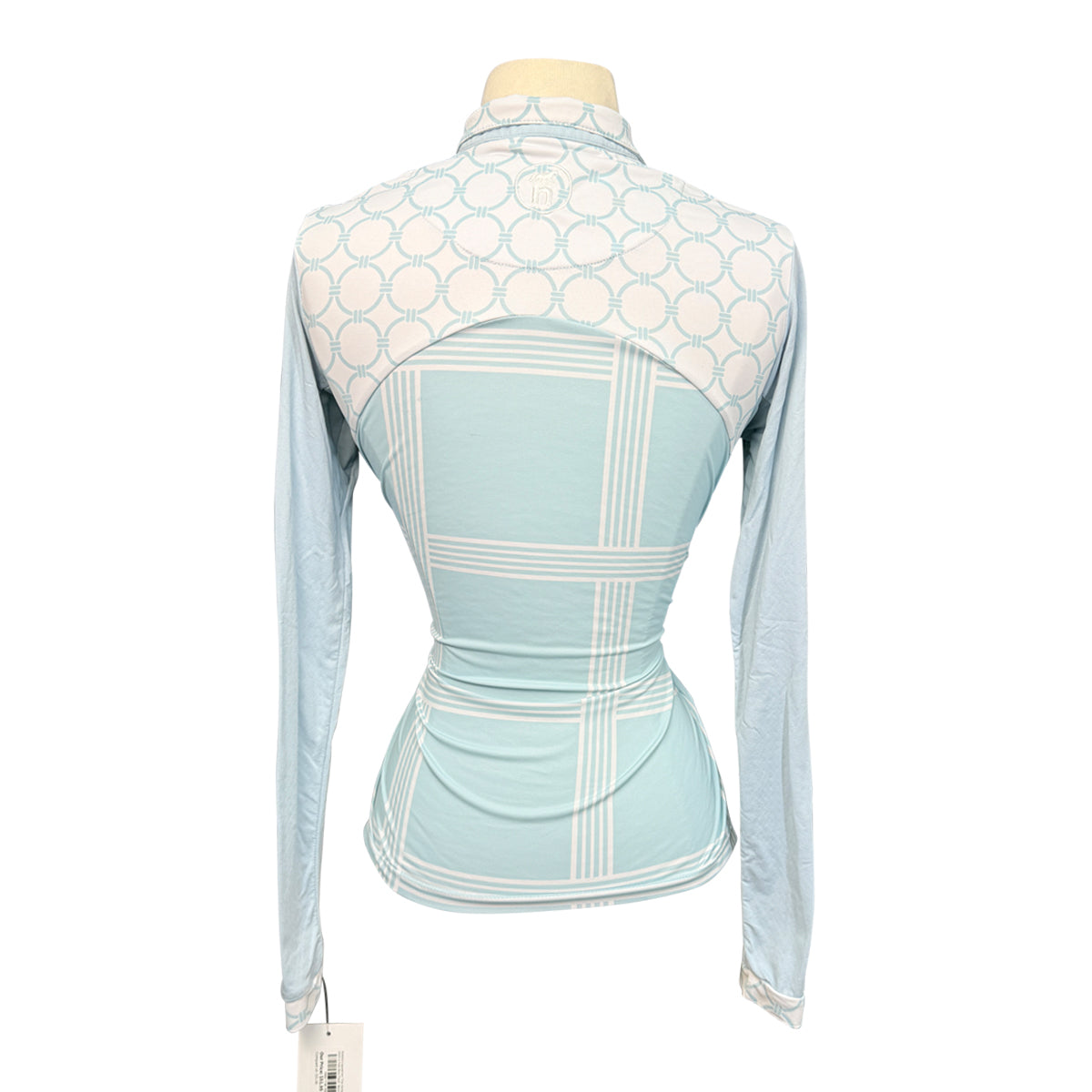 Novella Equestrian 'The Derby' Long Sleeve Shirt in Pale Blue Plaid