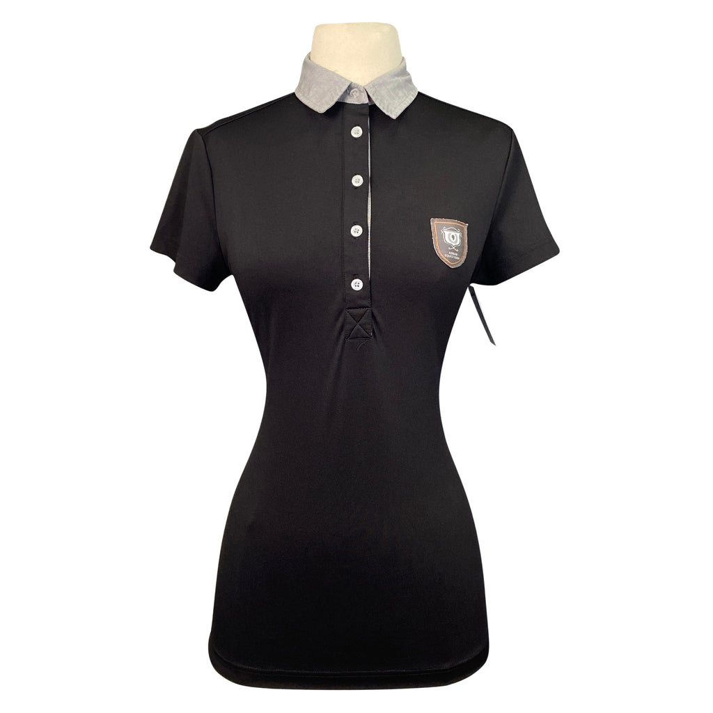 Asmar Equestrian Short Sleeve Polo in Black