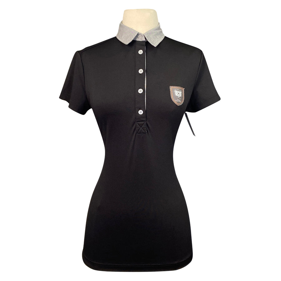 Asmar Equestrian Short Sleeve Polo in Black