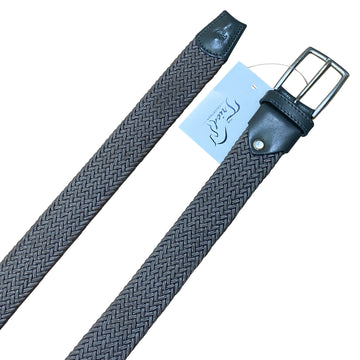 Cavalleria Toscana Woven Knit Cross Belt in Grey